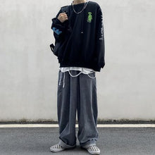 画像をギャラリービューアに読み込む, メンズ ストリート ワイドパンツ ロング ヒップホップ  3色