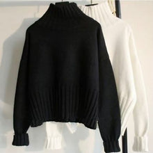 画像をギャラリービューアに読み込む, タートルネックセーター　ハイネック　リブニット ゆったり
