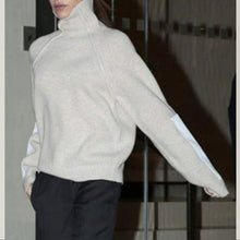 画像をギャラリービューアに読み込む, 袖がオシャレ☆バイカラーニット 3色