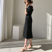 画像をギャラリービューアに読み込む, ミディアム ドレス スクエアネック パーティー  3色