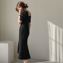 画像をギャラリービューアに読み込む, ミディアム ドレス スクエアネック パーティー  3色