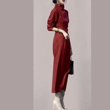 画像をギャラリービューアに読み込む, レディース ワンピース ロング 長袖 ハイネック エレガント 3色