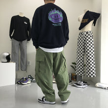 画像をギャラリービューアに読み込む, ユニセックス　ストリート系　バーニングトレーナー