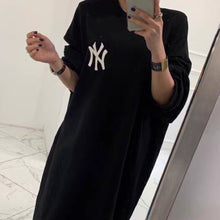 画像をギャラリービューアに読み込む, ワンピース ロゴ スウェット シンプル カジュアル ロング