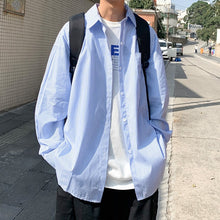 画像をギャラリービューアに読み込む, ファッション オーバーサイズ シャツ ストライプ カジュアル