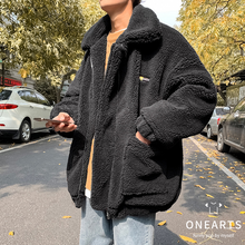 画像をギャラリービューアに読み込む, 人気商品！おしゃれな ビッグ ボアジャケット メンズ 韓国 ファッションアウターブルゾン 秋冬