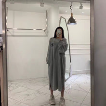 画像をギャラリービューアに読み込む, ワンピース ロゴ スウェット シンプル カジュアル ロング