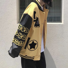 画像をギャラリービューアに読み込む, スタジャン 刺繍 ストリート カジュアル レトロ ユニセックス