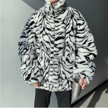 画像をギャラリービューアに読み込む, ゼブラパターン ボアブルゾン ボア ジャケット 秋冬アウター