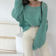 画像をギャラリービューアに読み込む, アルパカ毛混ソフトニット  レデイース 4色