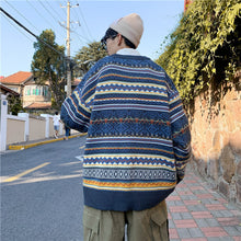 画像をギャラリービューアに読み込む, メンズ ニット セーター ネイティブ クルーネック