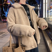画像をギャラリービューアに読み込む, 韓国ファッション メンズ ボアジャケット ミディアム丈 長袖