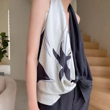 画像をギャラリービューアに読み込む, トップス ホルターネック ブラウス バイカラー