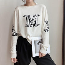 画像をギャラリービューアに読み込む, ニット　セーターアルファベット レディース  5色