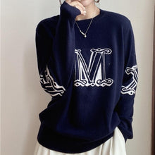 画像をギャラリービューアに読み込む, ニット　セーターアルファベット レディース  5色