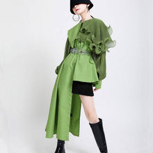 画像をギャラリービューアに読み込む, アシンメトリー チュール ドッキング ブラウス パフ