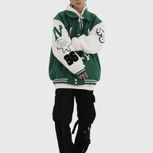 画像をギャラリービューアに読み込む, スタジャン ロゴ ユニセックス バイカラー カジュアル