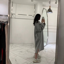 画像をギャラリービューアに読み込む, ワンピース ロゴ スウェット シンプル カジュアル ロング