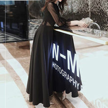 画像をギャラリービューアに読み込む, パーティドレス 袖シフォン ロングワンピ マキシ丈 結婚式