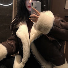 画像をギャラリービューアに読み込む, 革ジャン ジャケット ショート丈 レザー フェイクムートン