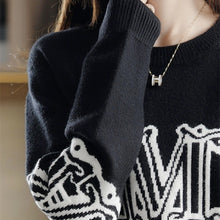 画像をギャラリービューアに読み込む, ニット　セーターアルファベット レディース  5色
