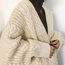 画像をギャラリービューアに読み込む, トップス カーディガン ロング丈 長袖 ケーブルニット