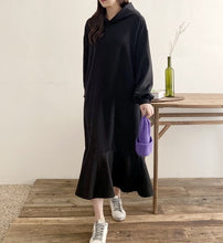 画像をギャラリービューアに読み込む, パーカーワンピース ロングワンピース スウェットワンピース