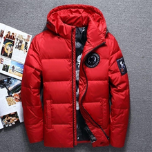 画像をギャラリービューアに読み込む, ダウンコートメンズ ジャケット ハイネック フード付き　ブルゾン 冬アウター 秋冬
