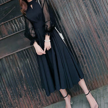 画像をギャラリービューアに読み込む, パフスリーブ ドレススカート　ドレス　パーティー　