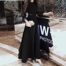 画像をギャラリービューアに読み込む, パーティドレス 袖シフォン ロングワンピ マキシ丈 結婚式