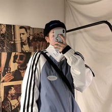 画像をギャラリービューアに読み込む, ナイロンジャケット ジップアップ ジャージ バイカラー ライン