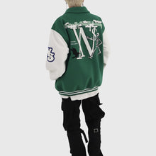 画像をギャラリービューアに読み込む, スタジャン ロゴ ユニセックス バイカラー カジュアル