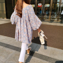 画像をギャラリービューアに読み込む, ボリューム袖ペイズリーブラウス  レデイース