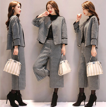 画像をギャラリービューアに読み込む, レディース 上品 おしゃれな2点セットアップ 上下两点セット チェック柄 秋冬