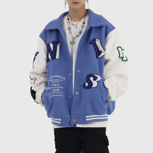 画像をギャラリービューアに読み込む, スタジャン ロゴ ユニセックス バイカラー カジュアル