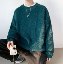 画像をギャラリービューアに読み込む, モヘア ニット セーター トップス シンプル7色 メンズ