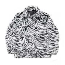 画像をギャラリービューアに読み込む, ゼブラパターン ボアブルゾン ボア ジャケット 秋冬アウター