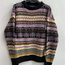 画像をギャラリービューアに読み込む, メンズ ニット セーター ネイティブ クルーネック
