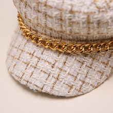 画像をギャラリービューアに読み込む, 20%OFF キャスケット 帽子 ツイード ゴールド チェーン レトロ チェック