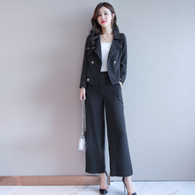 画像をギャラリービューアに読み込む, 20%OFF レディーススーツ セットアップ ストライプ 上下两点セット 秋冬