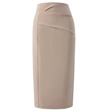 画像をギャラリービューアに読み込む, 伸縮性 タイト スカート ミディ丈 通勤 オフィス  ２色