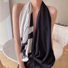 画像をギャラリービューアに読み込む, トップス ホルターネック ブラウス バイカラー