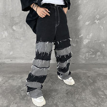 画像をギャラリービューアに読み込む, メンズ デニムパンツ クラッシュデニム ワイド ダメージ加工
