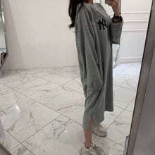 画像をギャラリービューアに読み込む, ワンピース ロゴ スウェット シンプル カジュアル ロング