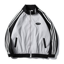画像をギャラリービューアに読み込む, ナイロンジャケット ジップアップ ジャージ バイカラー ライン