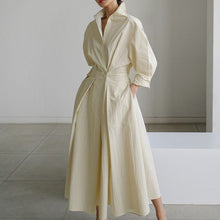 画像をギャラリービューアに読み込む, ワンピース 長袖 Ａライン スキッパー ロング丈