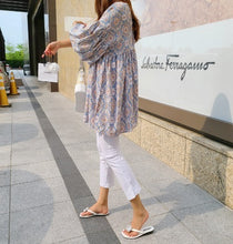 画像をギャラリービューアに読み込む, ボリューム袖ペイズリーブラウス  レデイース