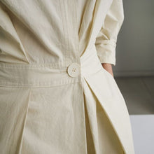 画像をギャラリービューアに読み込む, ワンピース 長袖 Ａライン スキッパー ロング丈