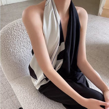 画像をギャラリービューアに読み込む, トップス ホルターネック ブラウス バイカラー