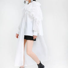 画像をギャラリービューアに読み込む, アシンメトリー チュール ドッキング ブラウス パフ